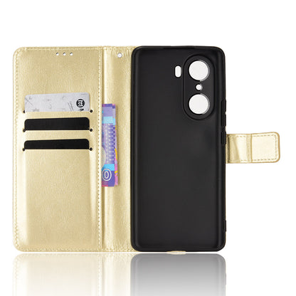 For Honor 60 Shockproof Crazy Horse Leather Phone Shell Wallet Stand Function Protector with Handy Strap