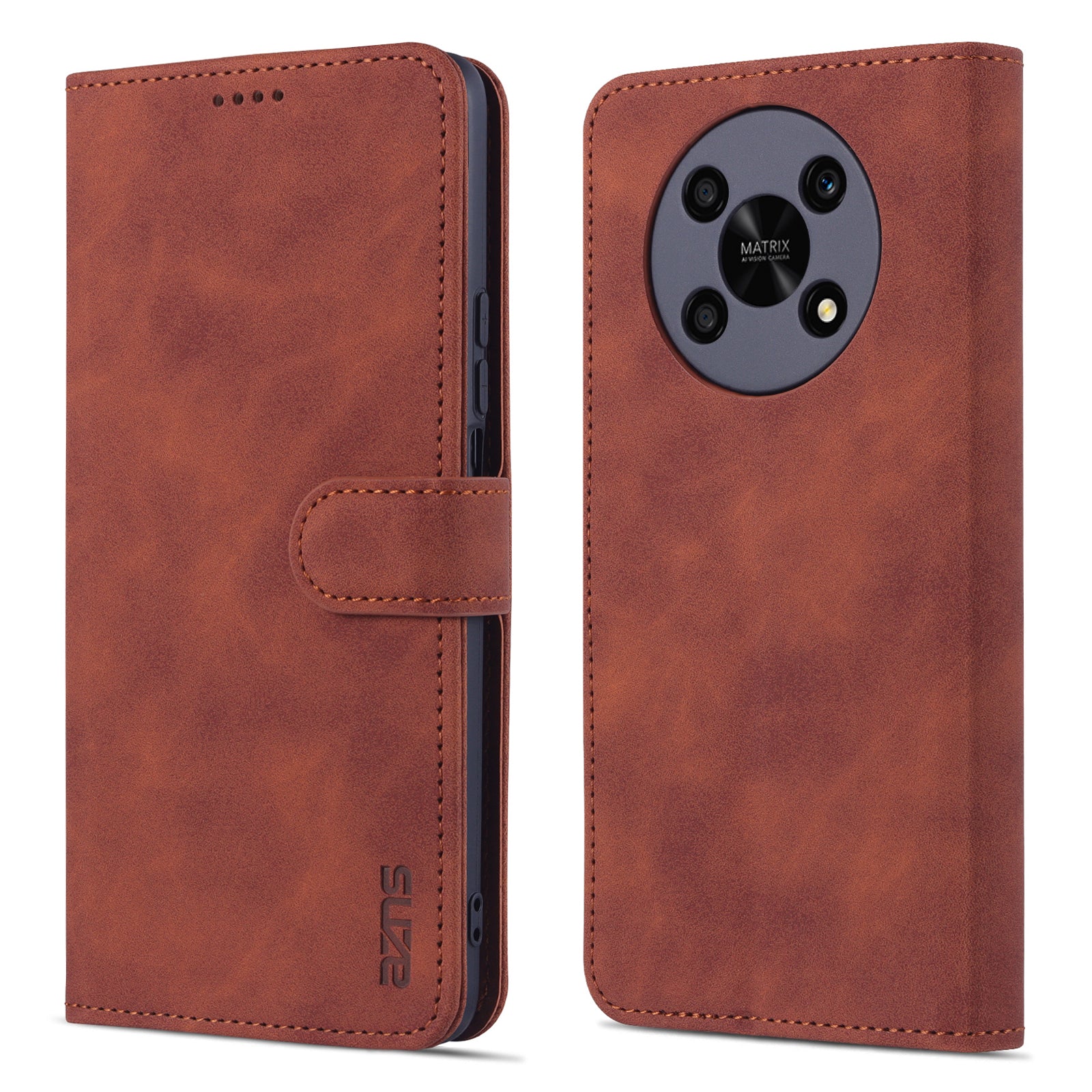 AZNS PU Leather Phone Case for Honor X30 / X9 5G / Magic 4 Lite 5G Supporting Stand Anti-dust Shockproof Phone Cover Wallet