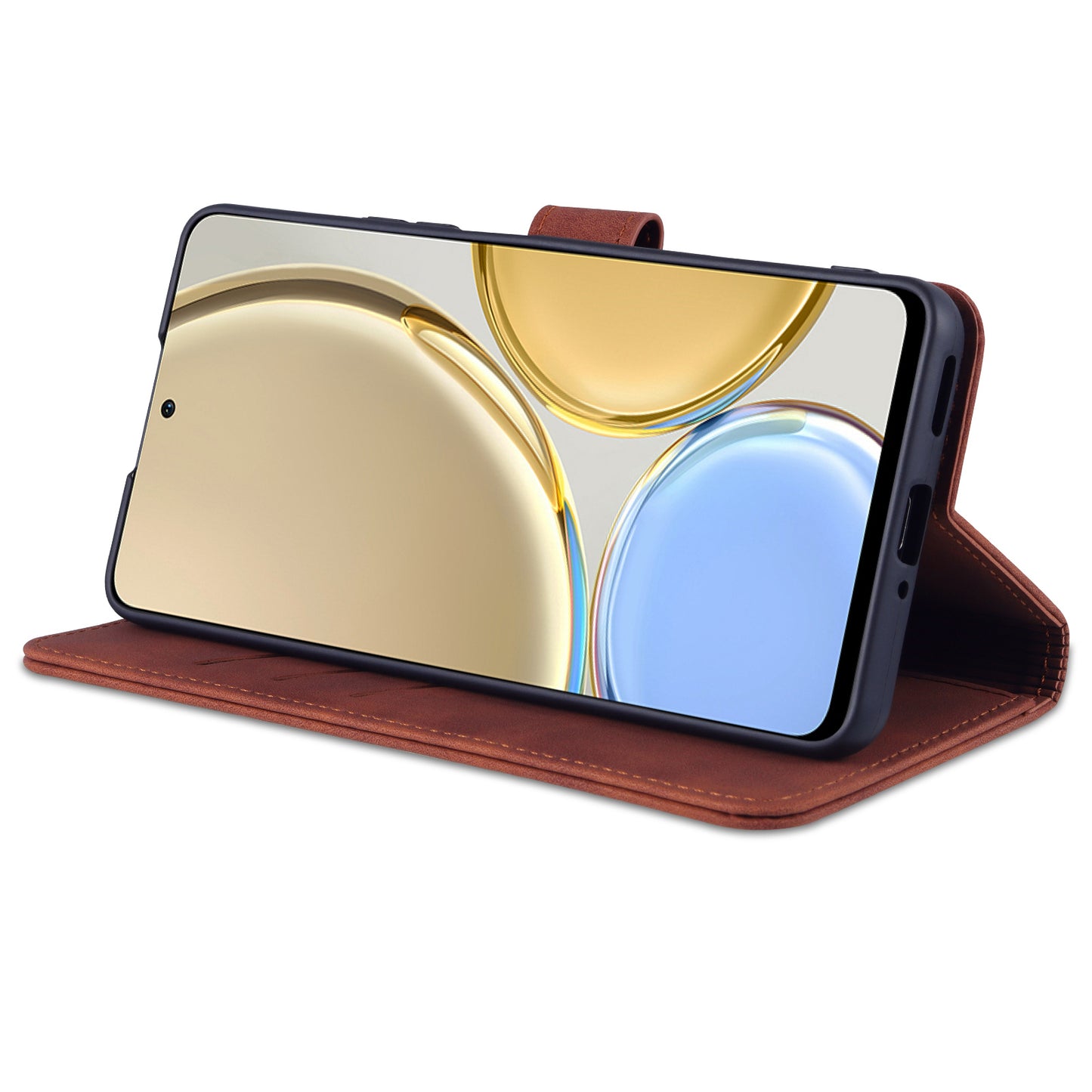 AZNS PU Leather Phone Case for Honor X30 / X9 5G / Magic 4 Lite 5G Supporting Stand Anti-dust Shockproof Phone Cover Wallet