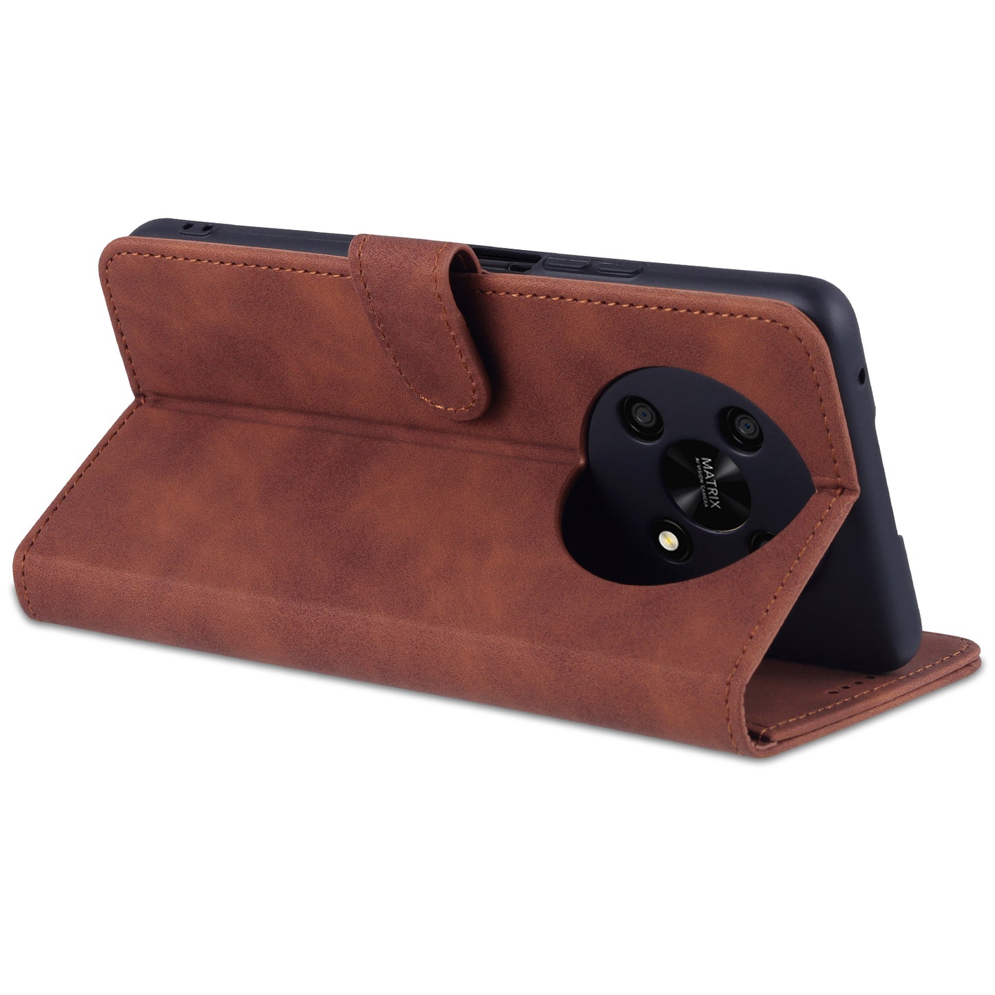AZNS PU Leather Phone Case for Honor X30 / X9 5G / Magic 4 Lite 5G Supporting Stand Anti-dust Shockproof Phone Cover Wallet