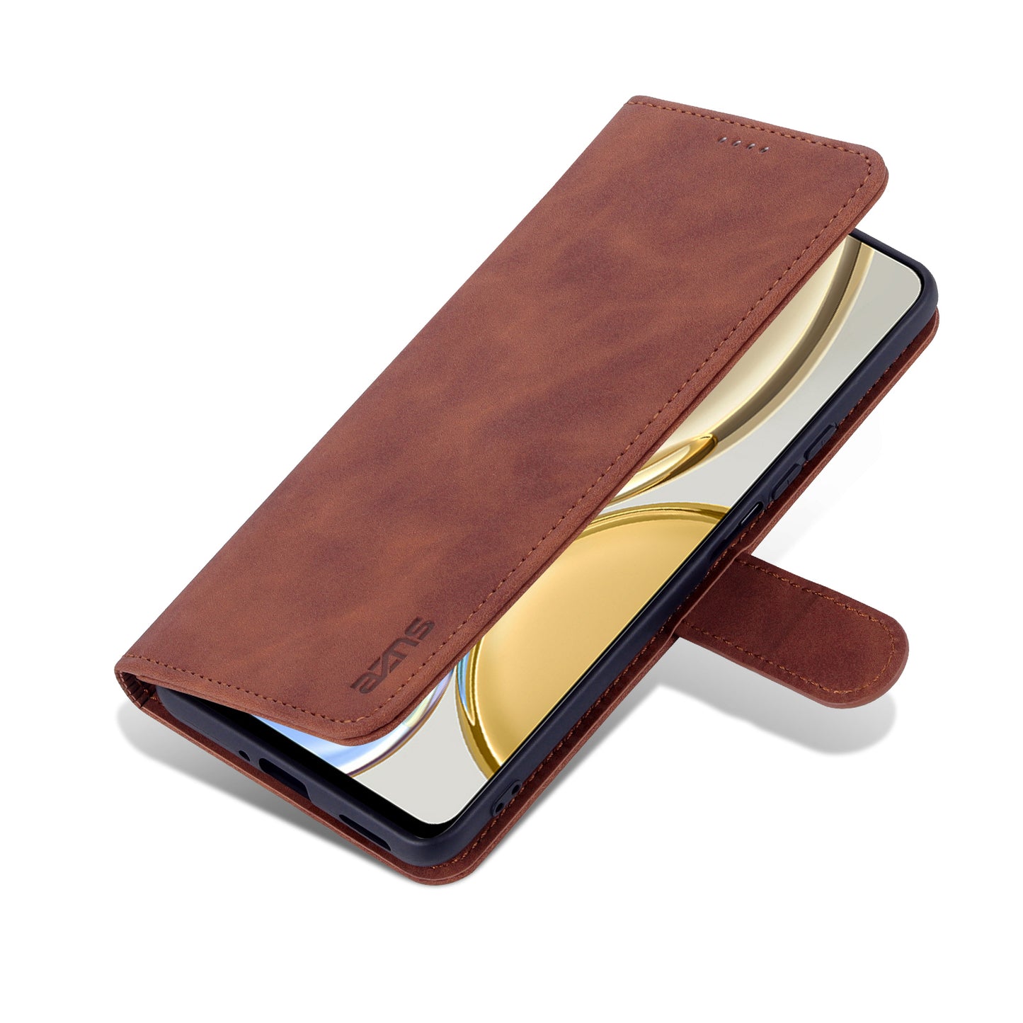 AZNS PU Leather Phone Case for Honor X30 / X9 5G / Magic 4 Lite 5G Supporting Stand Anti-dust Shockproof Phone Cover Wallet