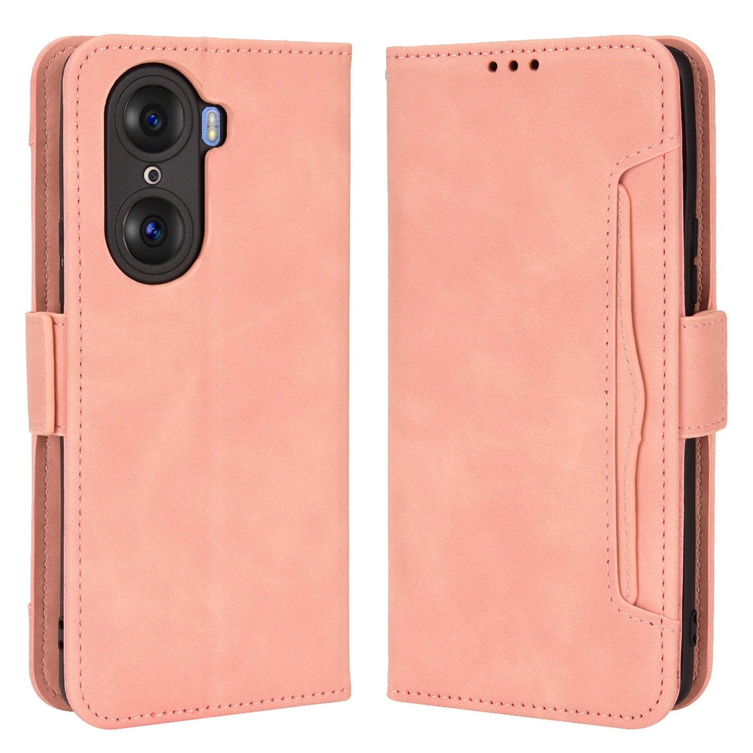 For Honor 60 Multiple Card Slots Smartphone Case Wallet Stand PU Leather Magnetic Flip Phone Cover
