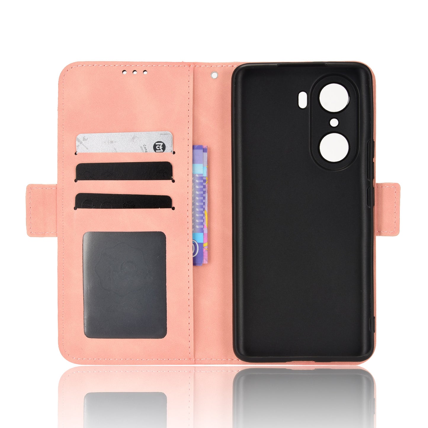 For Honor 60 Multiple Card Slots Smartphone Case Wallet Stand PU Leather Magnetic Flip Phone Cover
