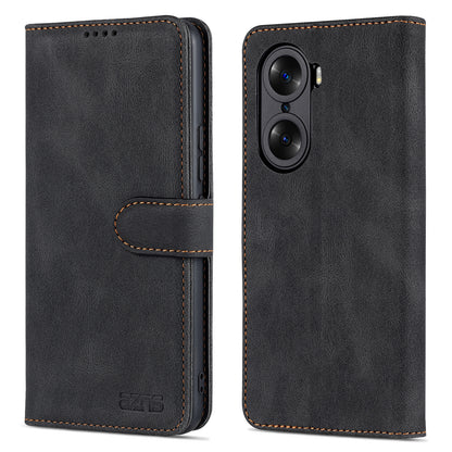 AZNS PU Leather Phone Cse for Honor 60 Wallet Folding Stand Magnetic Shockproof Flip Cover