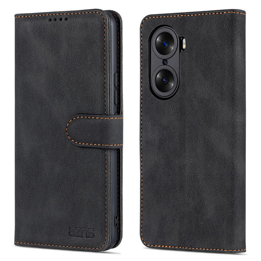 AZNS PU Leather Phone Cse for Honor 60 Wallet Folding Stand Magnetic Shockproof Flip Cover