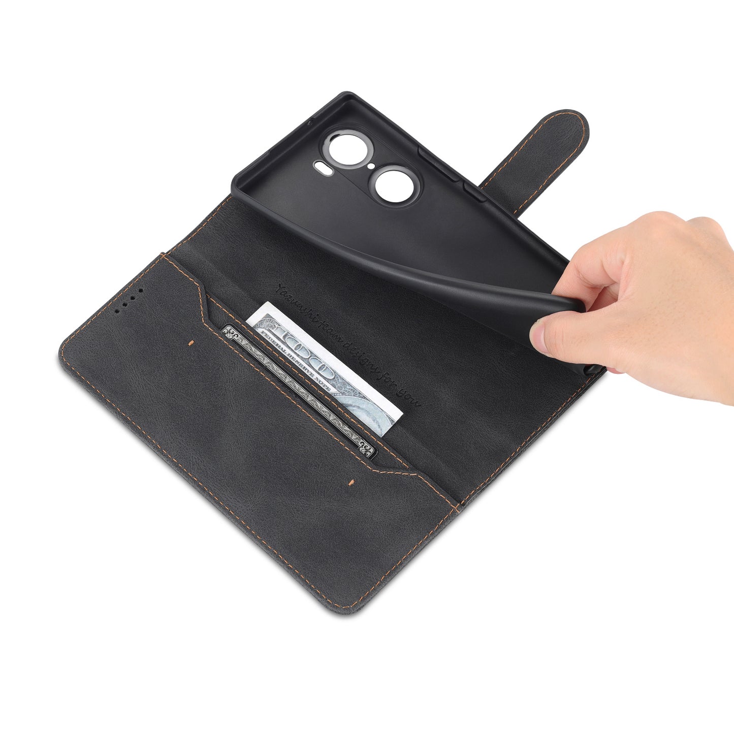 AZNS PU Leather Phone Cse for Honor 60 Wallet Folding Stand Magnetic Shockproof Flip Cover