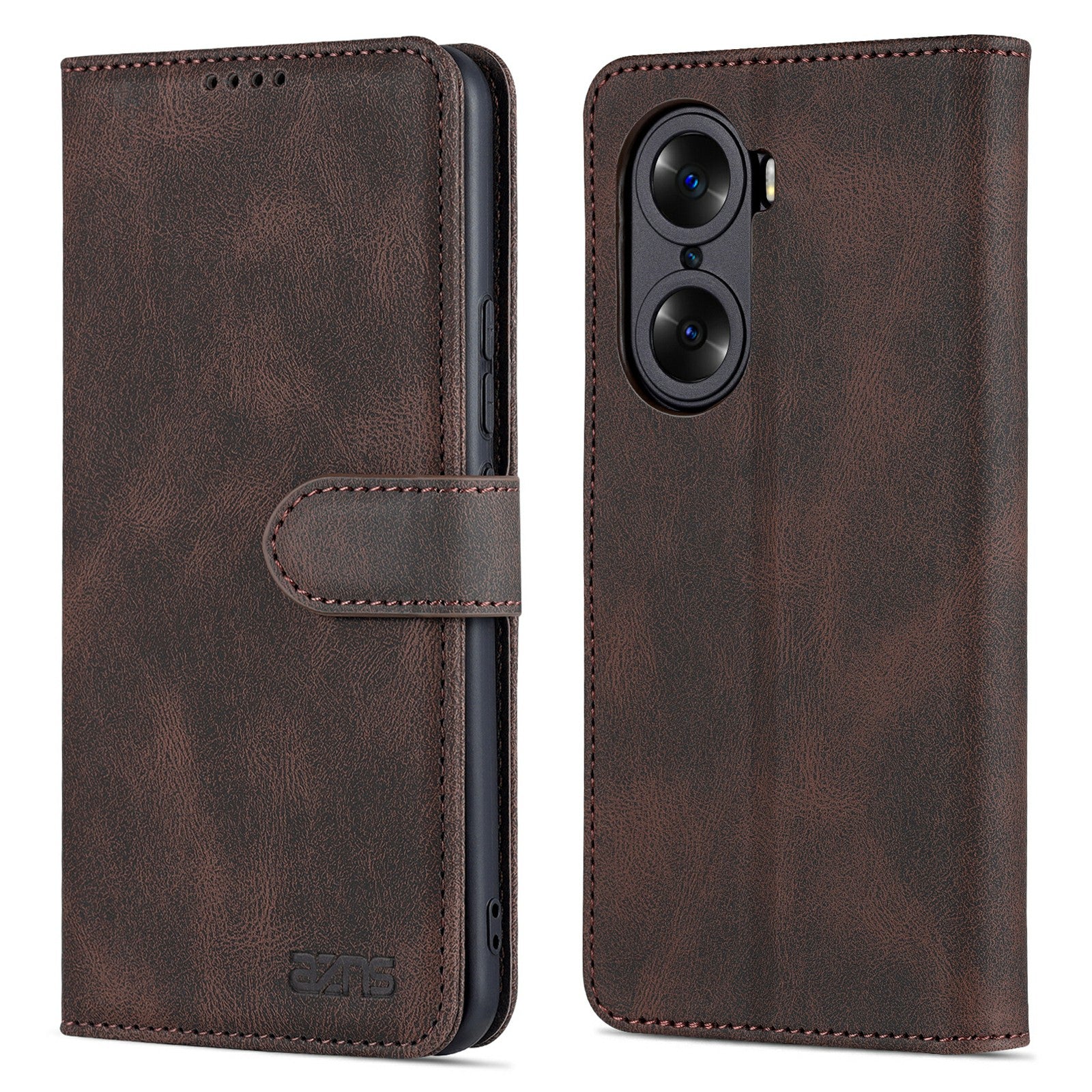 AZNS PU Leather Phone Cse for Honor 60 Wallet Folding Stand Magnetic Shockproof Flip Cover