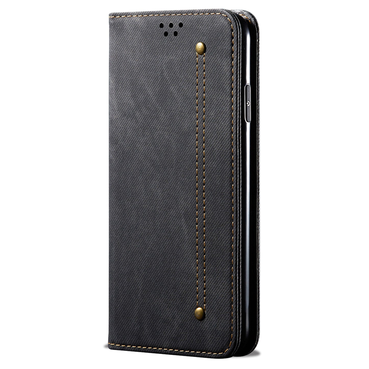 For Huawei nova 9 SE Magnetic Suction Jeans Cloth Texture Folio Case PU Leather Stand Wallet Flip Cover