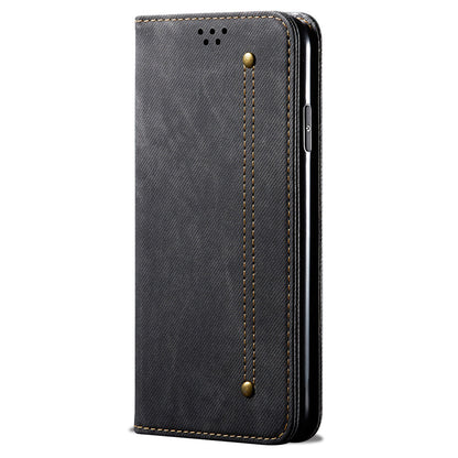 For Huawei nova 9 SE Magnetic Suction Jeans Cloth Texture Folio Case PU Leather Stand Wallet Flip Cover