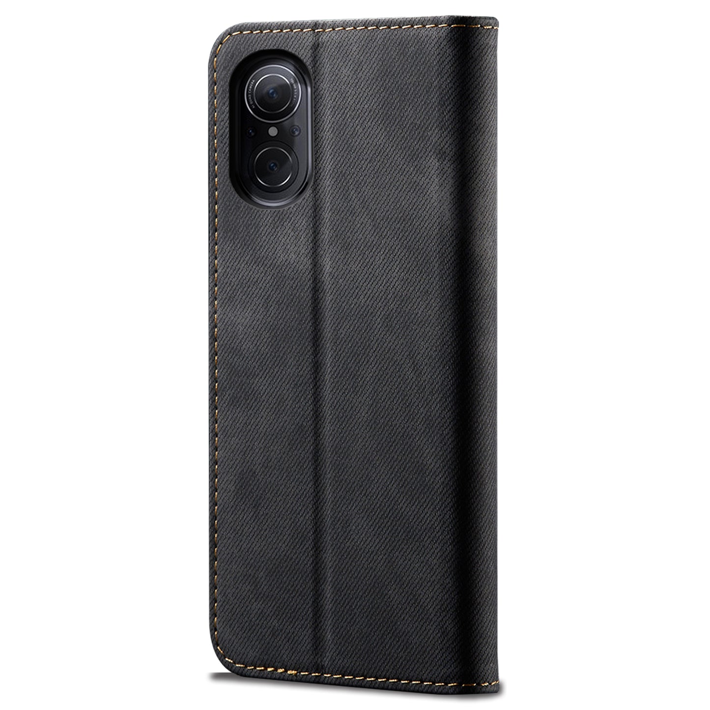 For Huawei nova 9 SE Magnetic Suction Jeans Cloth Texture Folio Case PU Leather Stand Wallet Flip Cover