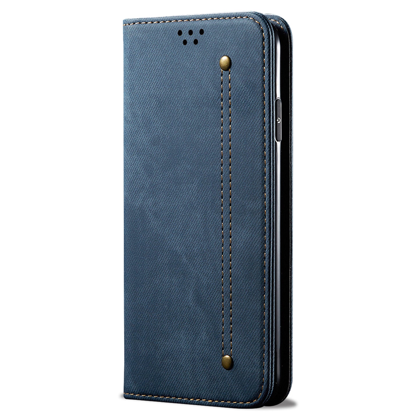 For Huawei nova 9 SE Magnetic Suction Jeans Cloth Texture Folio Case PU Leather Stand Wallet Flip Cover
