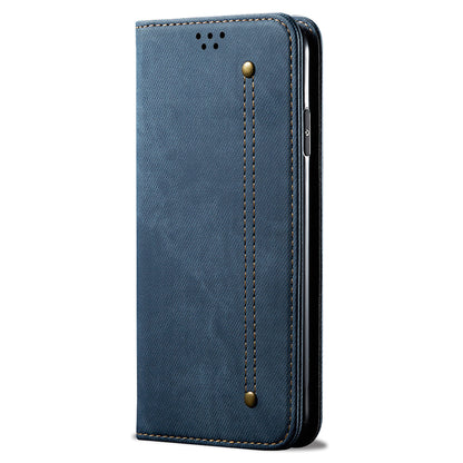 For Huawei nova 9 SE Magnetic Suction Jeans Cloth Texture Folio Case PU Leather Stand Wallet Flip Cover