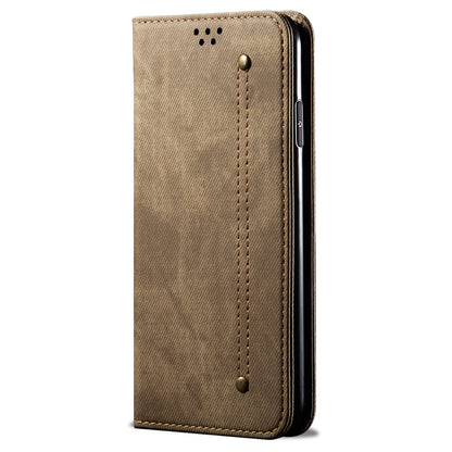 For Huawei nova 9 SE Magnetic Suction Jeans Cloth Texture Folio Case PU Leather Stand Wallet Flip Cover