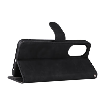 For Honor X7 Flip Wallet Phone Case Skin-touch Feeling Leather Stand Function TPU Inner Shell Shockproof Cover with Strap