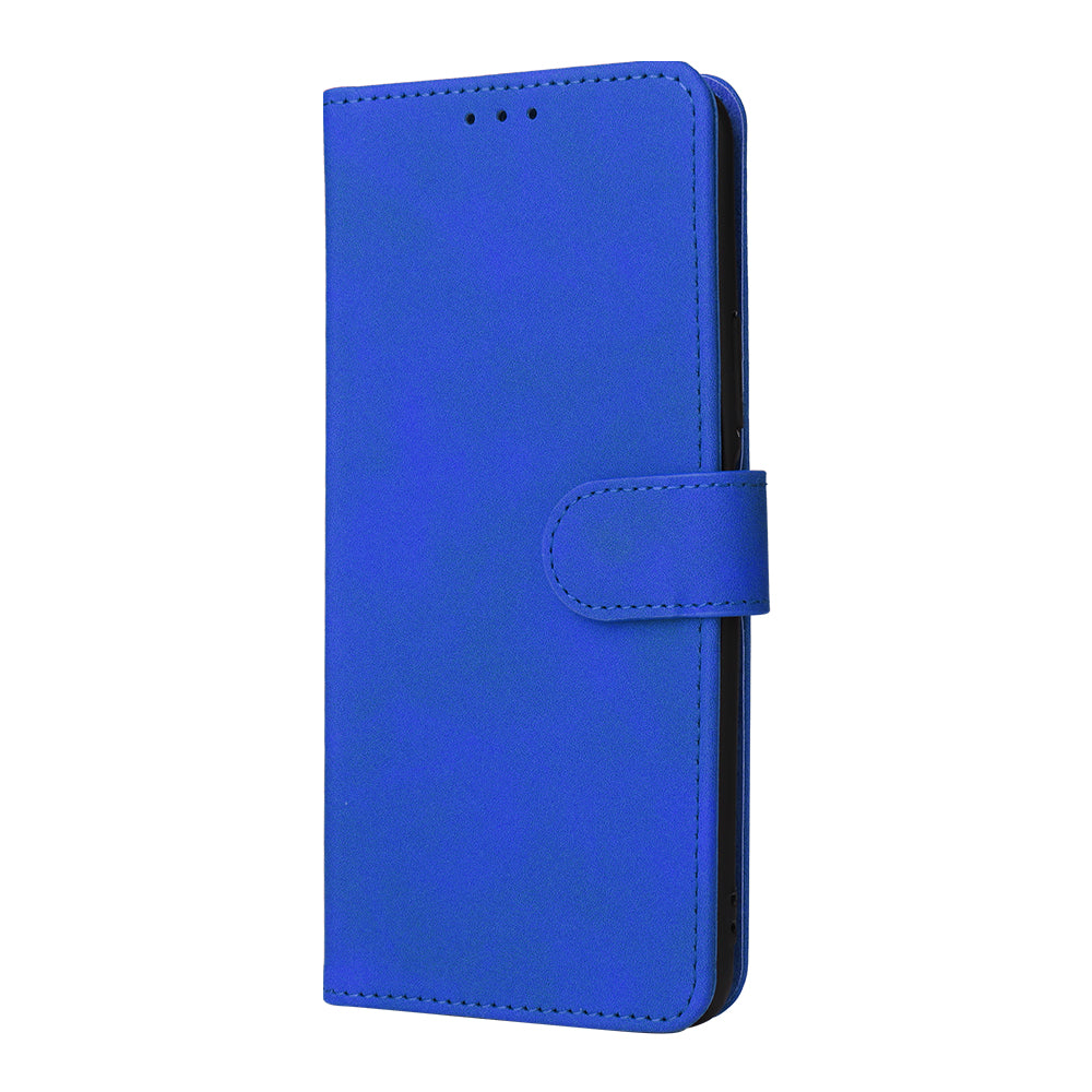 For Honor X7 Flip Wallet Phone Case Skin-touch Feeling Leather Stand Function TPU Inner Shell Shockproof Cover with Strap