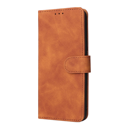For Honor X7 Flip Wallet Phone Case Skin-touch Feeling Leather Stand Function TPU Inner Shell Shockproof Cover with Strap