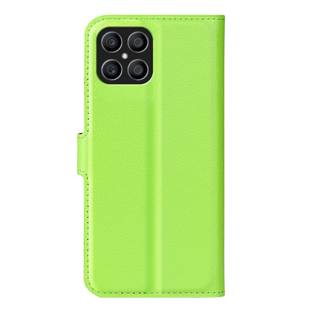 For Honor X8 Litchi Texture PU Leather Wallet Mobile Phone Case Stand Function Drop-proof Phone Cover