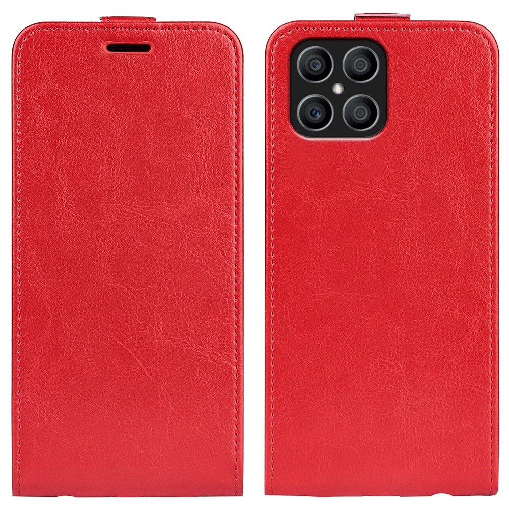 For Honor X8 Crazy Horse Texture Vertical Flip PU Leather Case Mobile Phone Shell with Card Holder