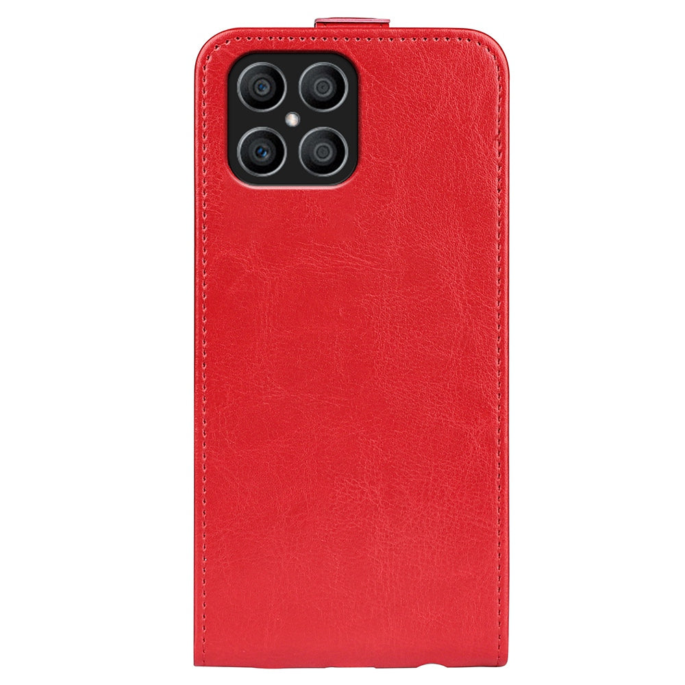 For Honor X8 Crazy Horse Texture Vertical Flip PU Leather Case Mobile Phone Shell with Card Holder