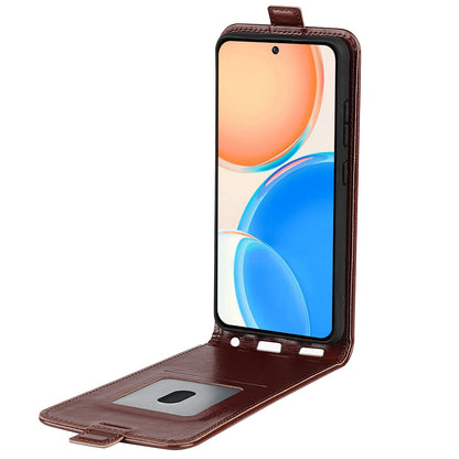 For Honor X8 Crazy Horse Texture Vertical Flip PU Leather Case Mobile Phone Shell with Card Holder