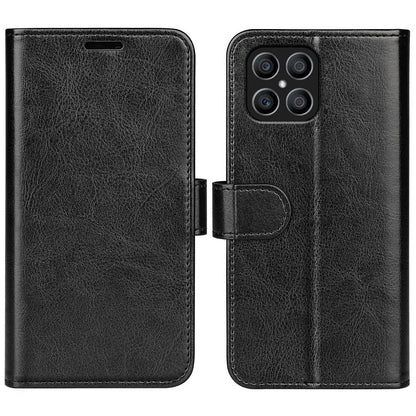 For Honor X8 Crazy Horse Texture Cell Phone Cover Folio Flip Leather Wallet Stand Protective Case