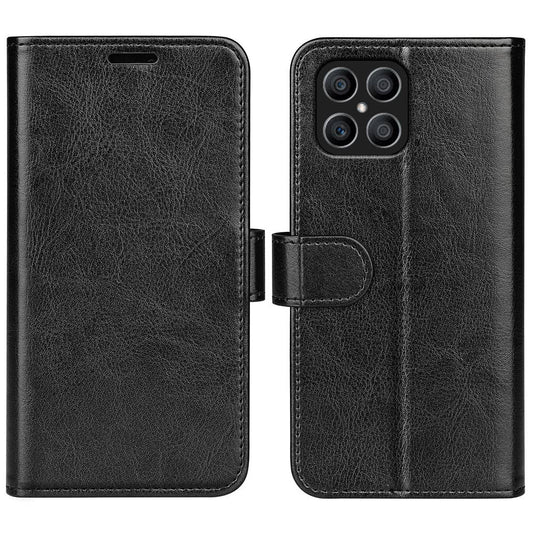 For Honor X8 Crazy Horse Texture Cell Phone Cover Folio Flip Leather Wallet Stand Protective Case