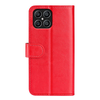 For Honor X8 Crazy Horse Texture Cell Phone Cover Folio Flip Leather Wallet Stand Protective Case
