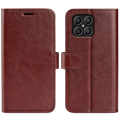 For Honor X8 Crazy Horse Texture Cell Phone Cover Folio Flip Leather Wallet Stand Protective Case