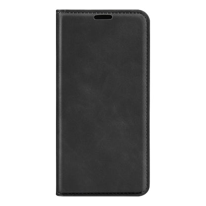 For Honor X8 Skin-touch Folio Flip Leather Cover Auto-absorbed Magnetic Phone Wallet Stand Case