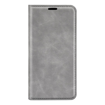 For Honor X8 Skin-touch Folio Flip Leather Cover Auto-absorbed Magnetic Phone Wallet Stand Case
