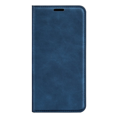 For Honor X8 Skin-touch Folio Flip Leather Cover Auto-absorbed Magnetic Phone Wallet Stand Case