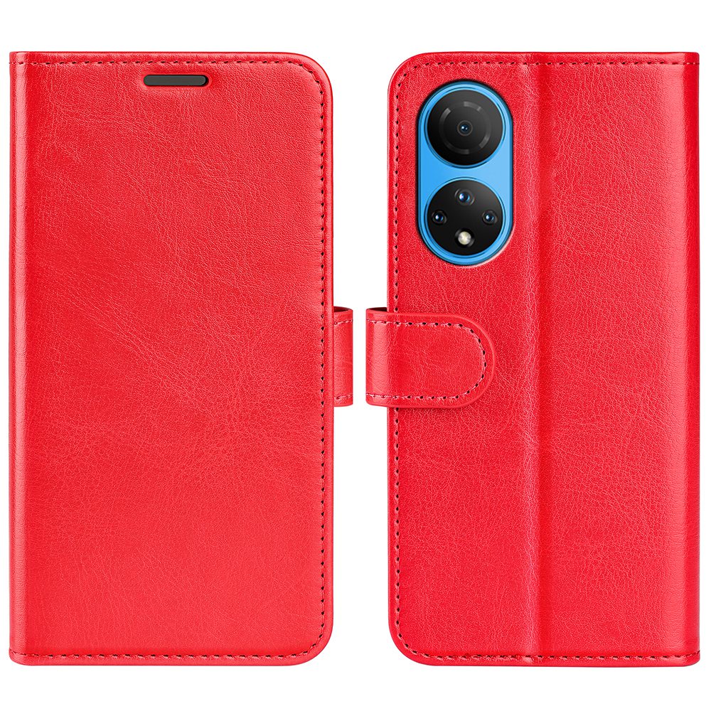 For Honor X7 Crazy Horse Texture Leather Phone Cover Folio Flip Stand Protective Case with Wallet