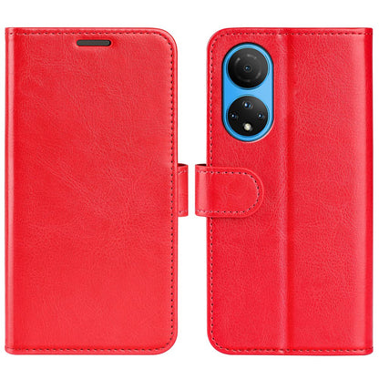 For Honor X7 Crazy Horse Texture Leather Phone Cover Folio Flip Stand Protective Case with Wallet
