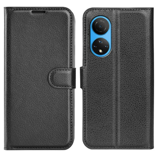 For Honor X7 Litchi Texture PU Leather Phone Full-protection Case Wallet Stand Function Shockproof Cover