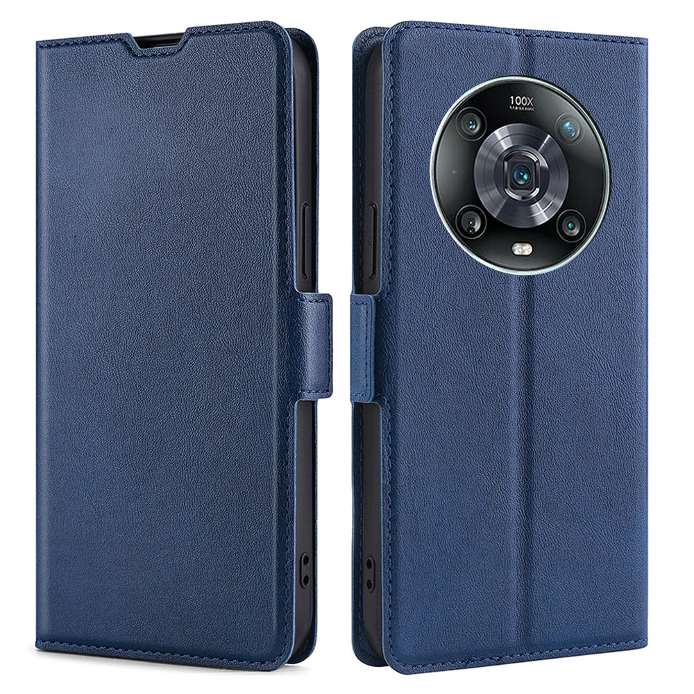 Ultra-thin PU Leather Case for Honor Magic4 Pro Shockproof Folio Flip Cover Side Magnetic Closure Stand Case with Card Holder