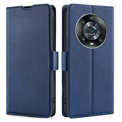 Ultra-thin PU Leather Case for Honor Magic4 Pro Shockproof Folio Flip Cover Side Magnetic Closure Stand Case with Card Holder