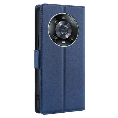 Ultra-thin PU Leather Case for Honor Magic4 Pro Shockproof Folio Flip Cover Side Magnetic Closure Stand Case with Card Holder