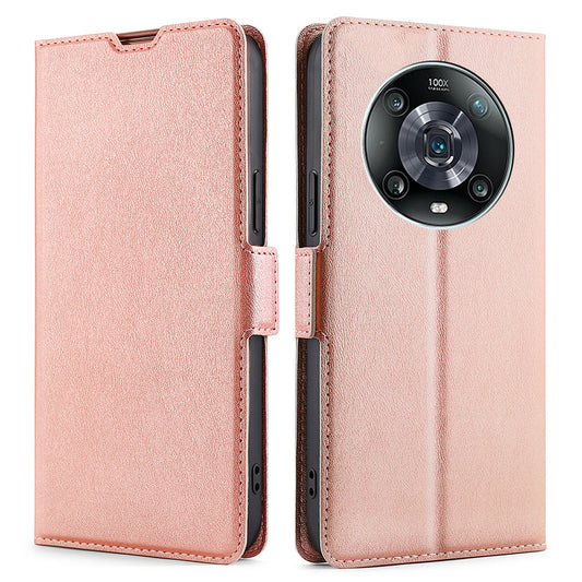 Ultra-thin PU Leather Case for Honor Magic4 Pro Shockproof Folio Flip Cover Side Magnetic Closure Stand Case with Card Holder