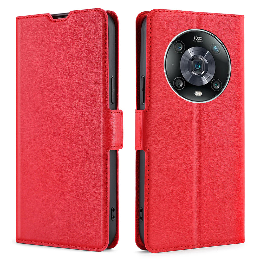 Ultra-thin PU Leather Case for Honor Magic4 Pro Shockproof Folio Flip Cover Side Magnetic Closure Stand Case with Card Holder