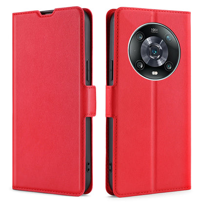 Ultra-thin PU Leather Case for Honor Magic4 Pro Shockproof Folio Flip Cover Side Magnetic Closure Stand Case with Card Holder