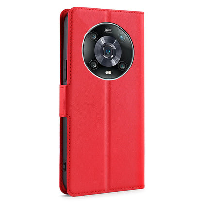 Ultra-thin PU Leather Case for Honor Magic4 Pro Shockproof Folio Flip Cover Side Magnetic Closure Stand Case with Card Holder