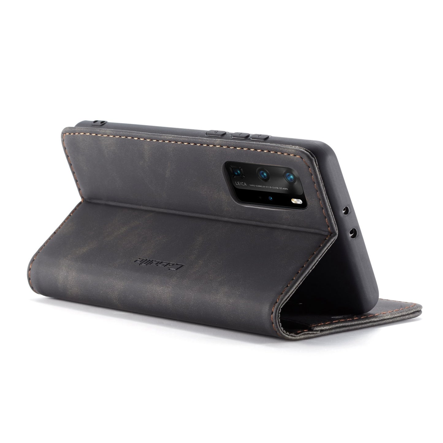 CASEME 013 Series for Huawei P40 Pro Foldable Stand PU Leather Cover Wallet Phone Case
