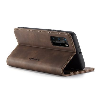 CASEME 013 Series for Huawei P40 Pro Foldable Stand PU Leather Cover Wallet Phone Case