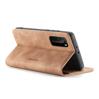 CASEME 013 Series for Huawei P40 Pro Foldable Stand PU Leather Cover Wallet Phone Case