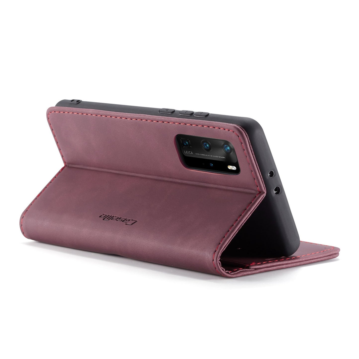 CASEME 013 Series for Huawei P40 Pro Foldable Stand PU Leather Cover Wallet Phone Case