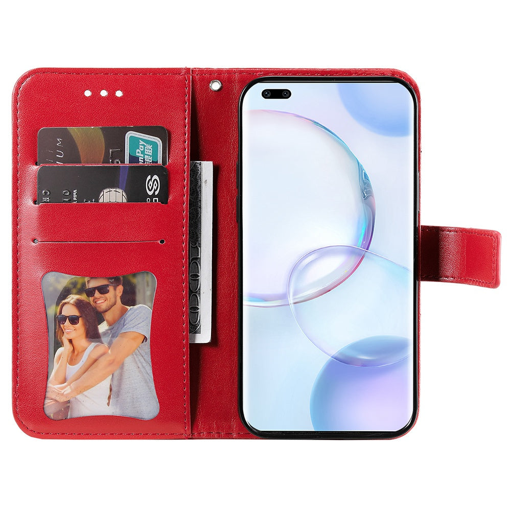 For Huawei nova 9 Pro/Honor 50 Pro Wallet Style Full Coverage Case Flower Imprinting Magnetic Closing Leather Phone Shell with Stand