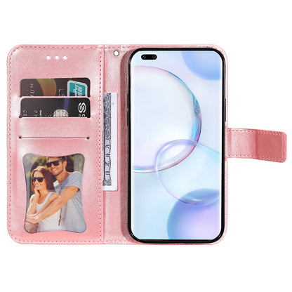 For Huawei nova 9 Pro/Honor 50 Pro Wallet Style Full Coverage Case Flower Imprinting Magnetic Closing Leather Phone Shell with Stand