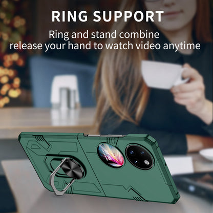 For Huawei P50 Pocket PC+TPU Phone Case Rotating Ring Kickstand Shockproof Anti-fall Cover