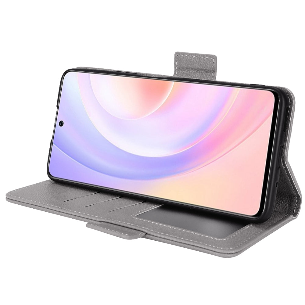For Huawei nova 9 SE/Honor 50 SE Litchi Texture PU Leather Flip Folio Cover Wallet Design Stand Magnetic Protective Phone Case