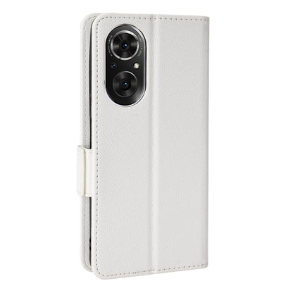 For Huawei nova 9 SE/Honor 50 SE Litchi Texture PU Leather Flip Folio Cover Wallet Design Stand Magnetic Protective Phone Case